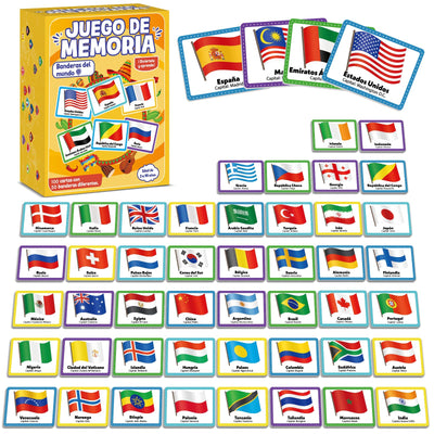 gisgfim Flags of the World memory cards spread, vibrant learning tool for flag recognition.