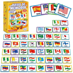 gisgfim Flags of the World memory cards spread, vibrant learning tool for flag recognition.