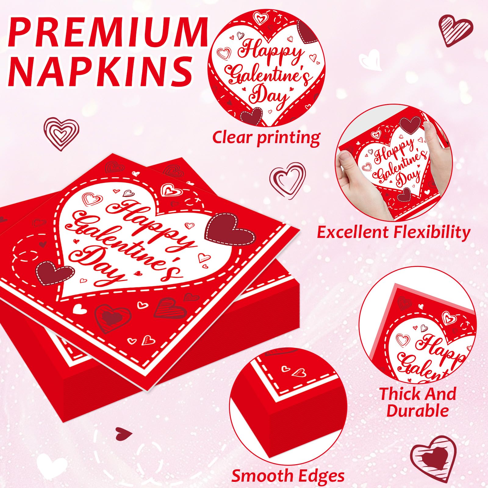 gisgfim Galentines Day forks are sturdy plastic for quick serving