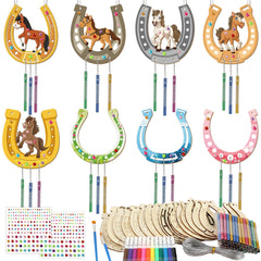 gisgfim horseshoe wind chime kit set for kids crafts and home decor.