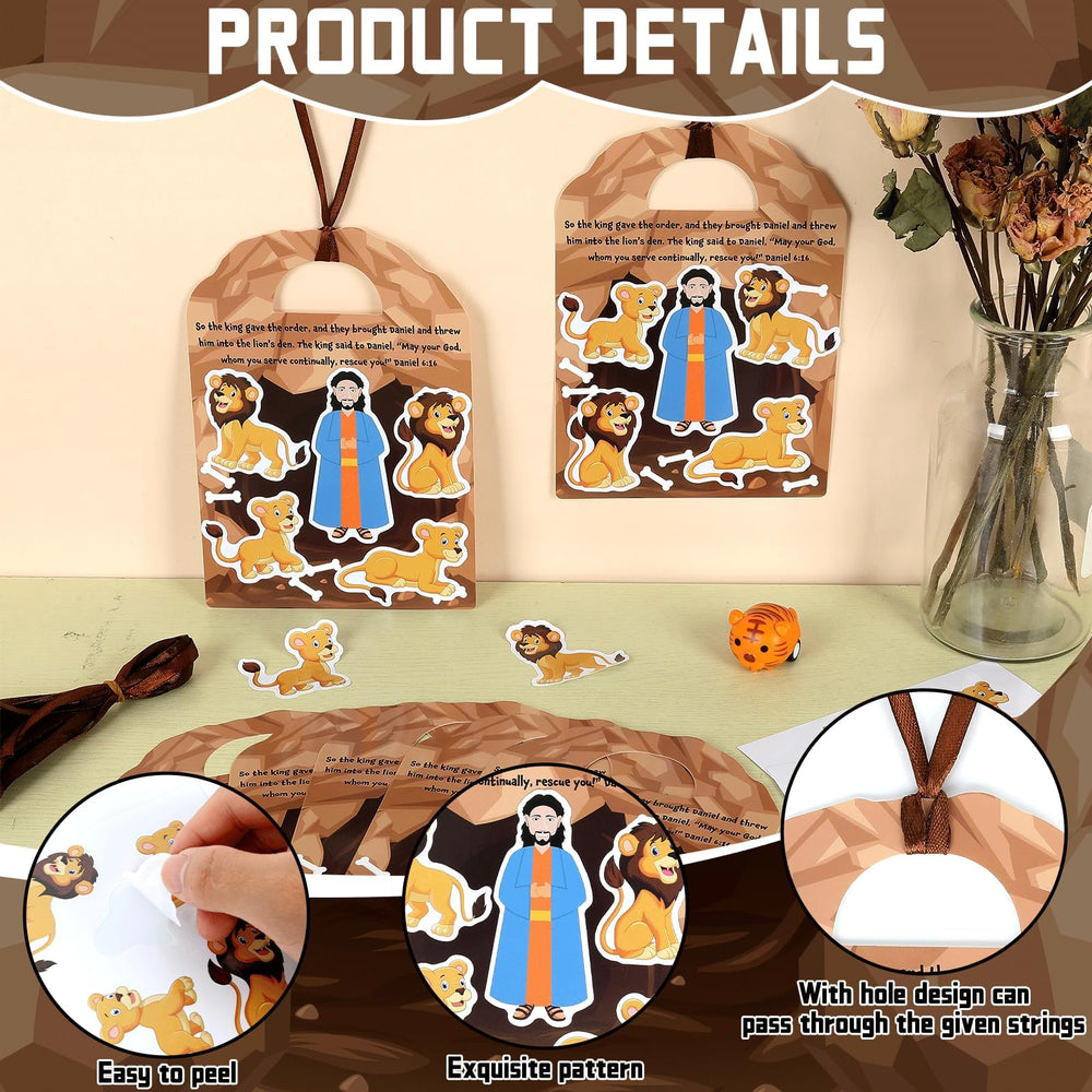 gisgfim Lion den cave pieces for durable Bible crafts