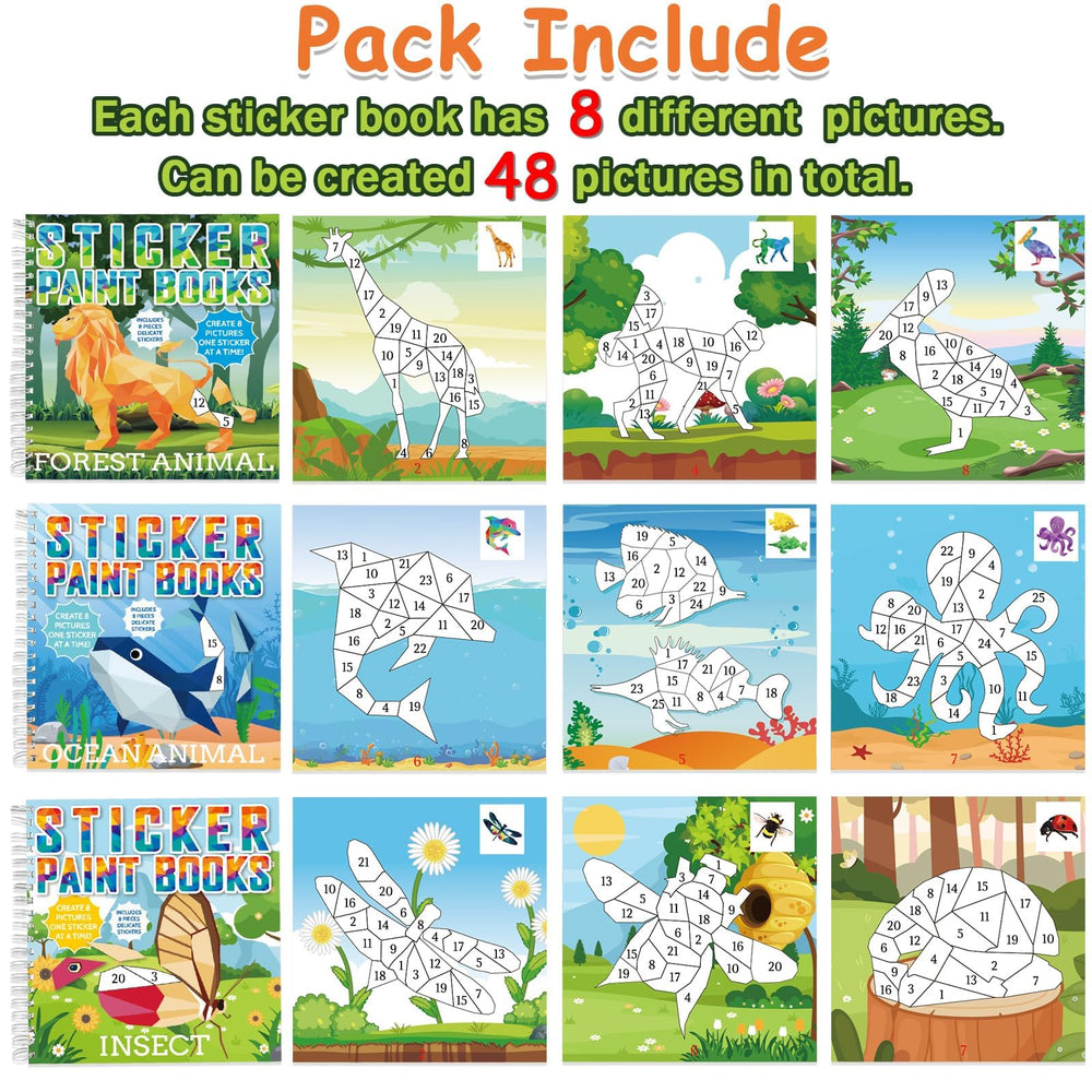 gisgfim marine animals sticker book promotes concentration while completing ocean-themed scenes.
