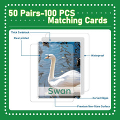 gisgfim horse and foal memory card supports memory skills through pair matching