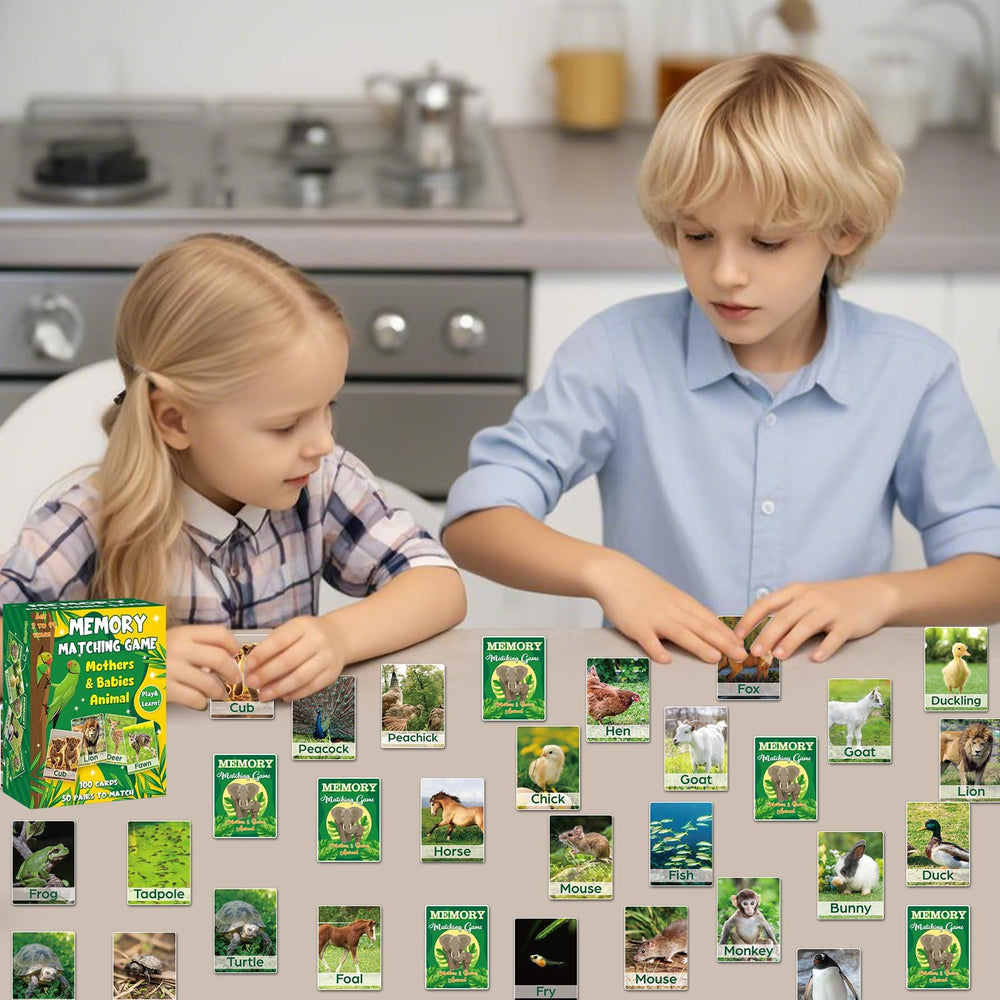 gisgfim rabbit and baby rabbit memory card encourages focus and quick recall