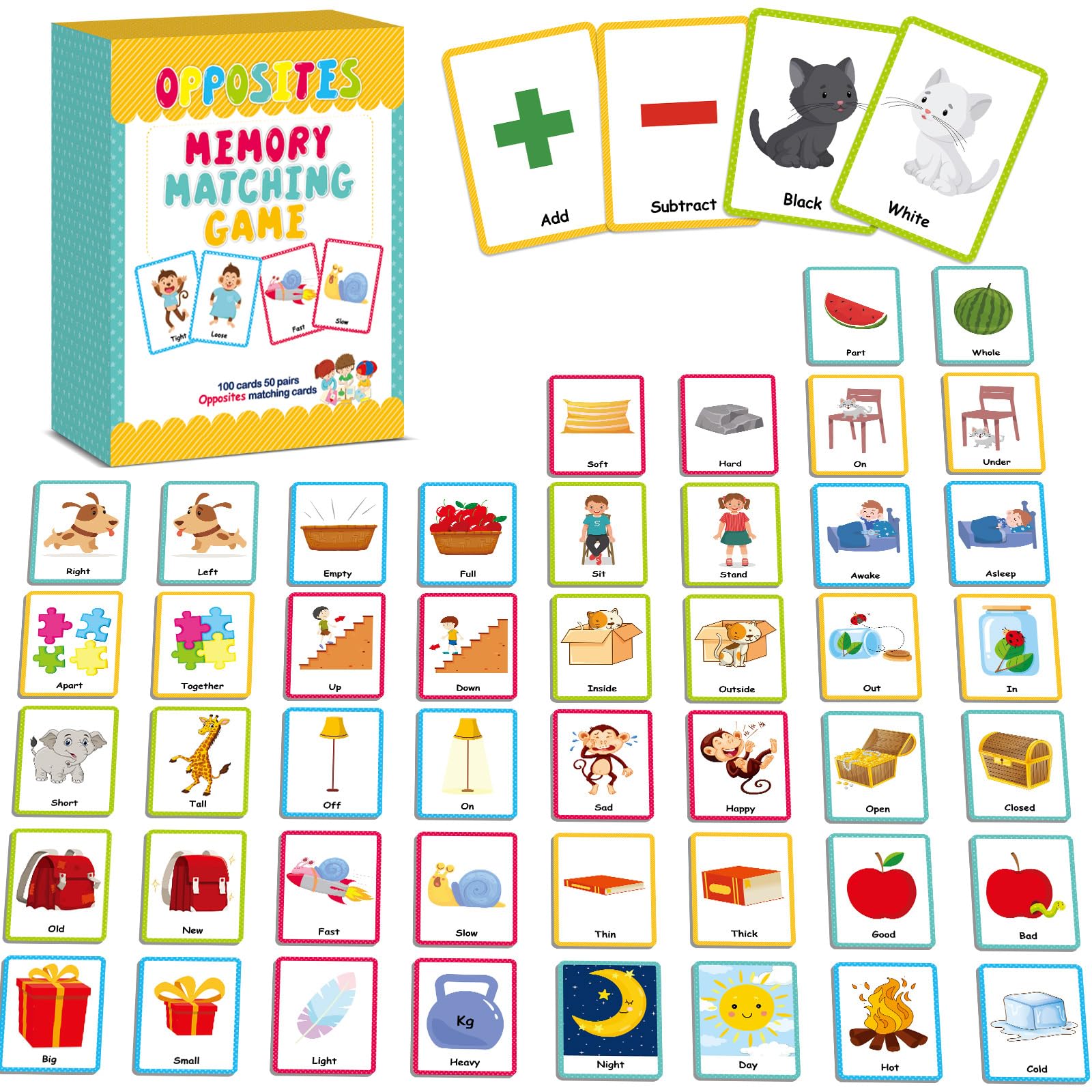 gisgfim opposites memory cards set box, organized storage for durable, repeatable play