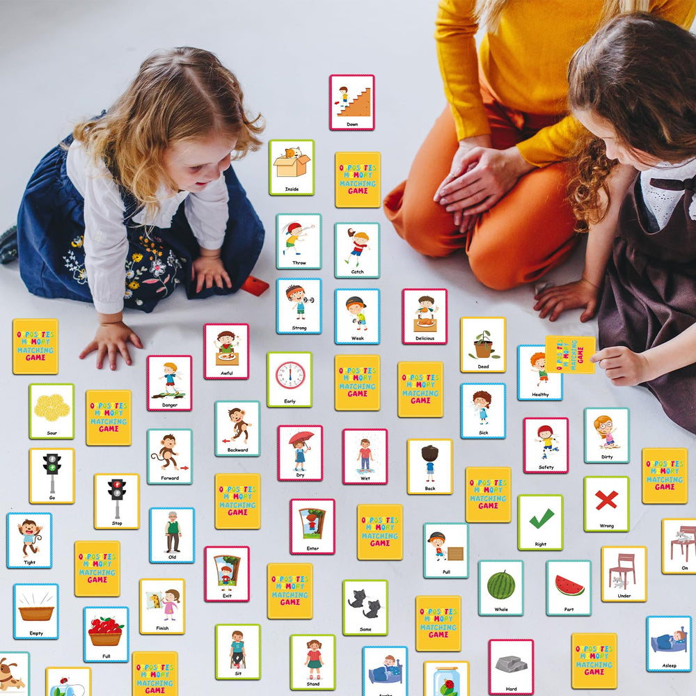 gisgfim opposites memory-cards thick durable card stock, sturdy for repeated classroom use