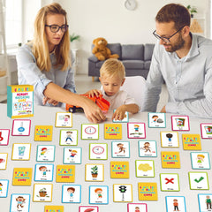 gisgfim opposites memory game in hand, kid-friendly size for easy handling