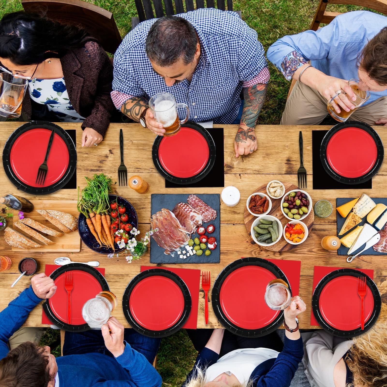 gisgfim disposable tableware kit saves time on cleanup.