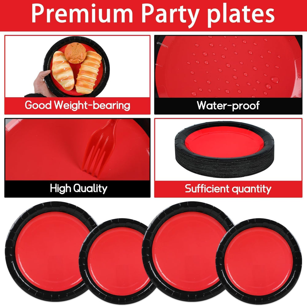 gisgfim red-black napkins fold neatly for any party setup.