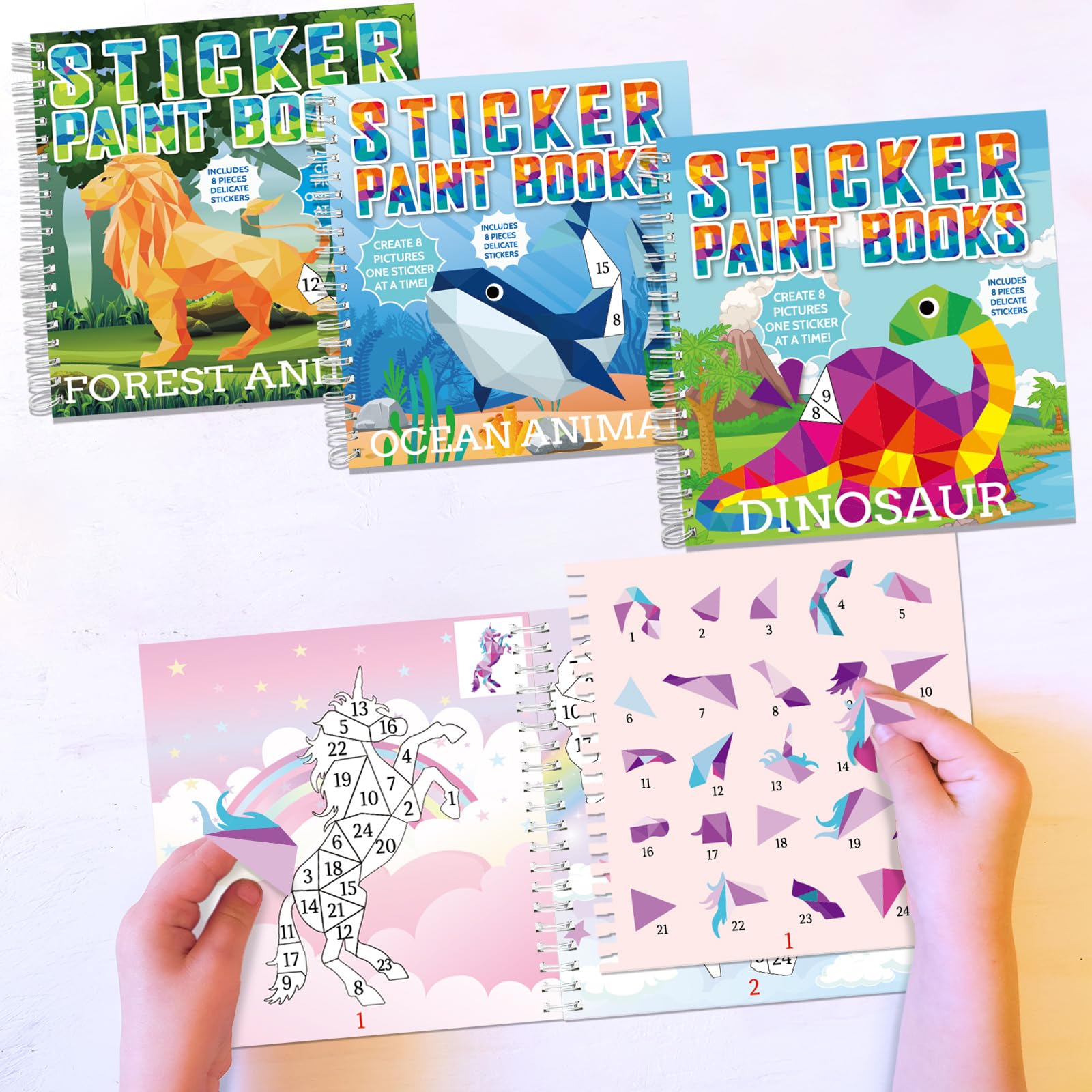Gisgfim removable stickers with perforated pages for easy sharing and display.