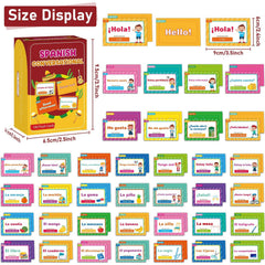 gisgfim Spanish flash cards showing English and Spanish sides for bilingual learning