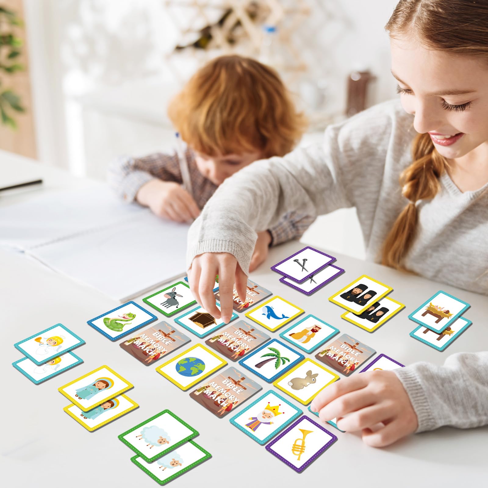 gisgfim two-sided printed cards boost memory practice and quick matching