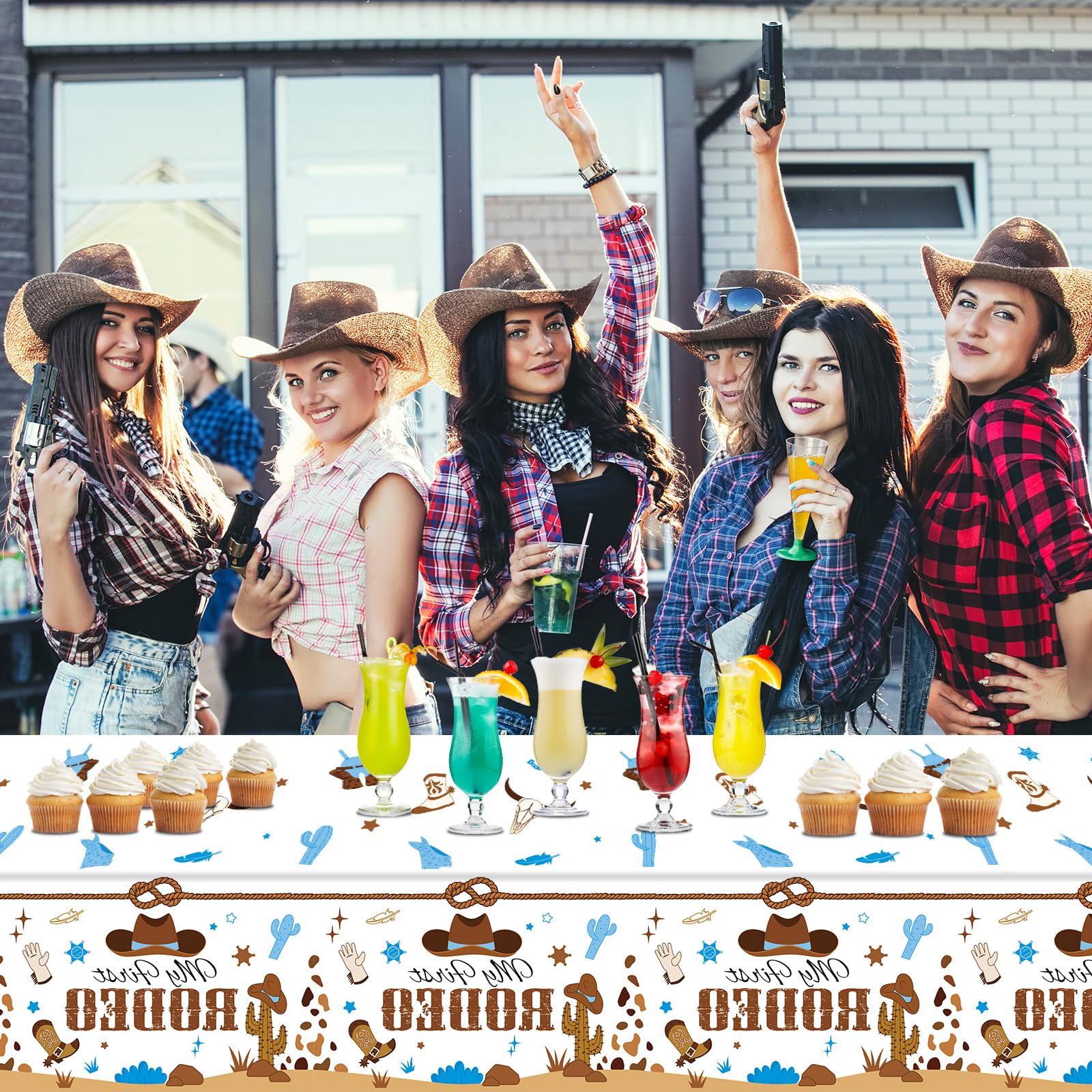 gisgfim Versatile rodeo tablecover for indoor and outdoor events.