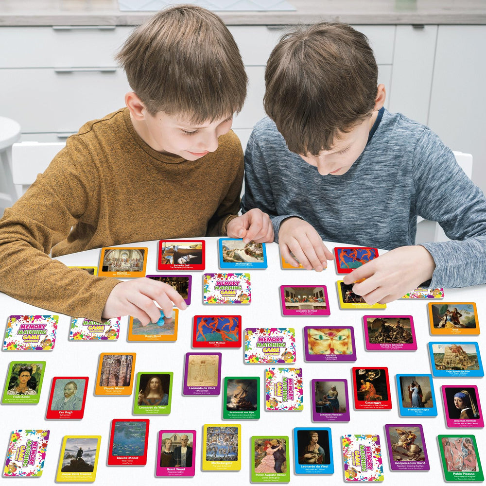 gisgfim vibrant, double-sided prints show famous paintings in bright colors