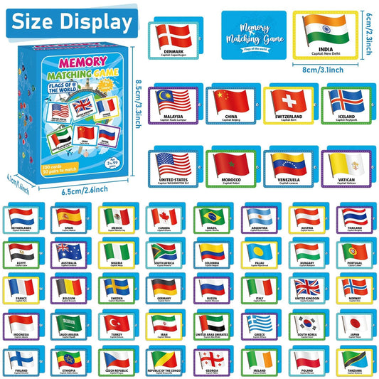 Close-up of world flag designs on gisgfim cards