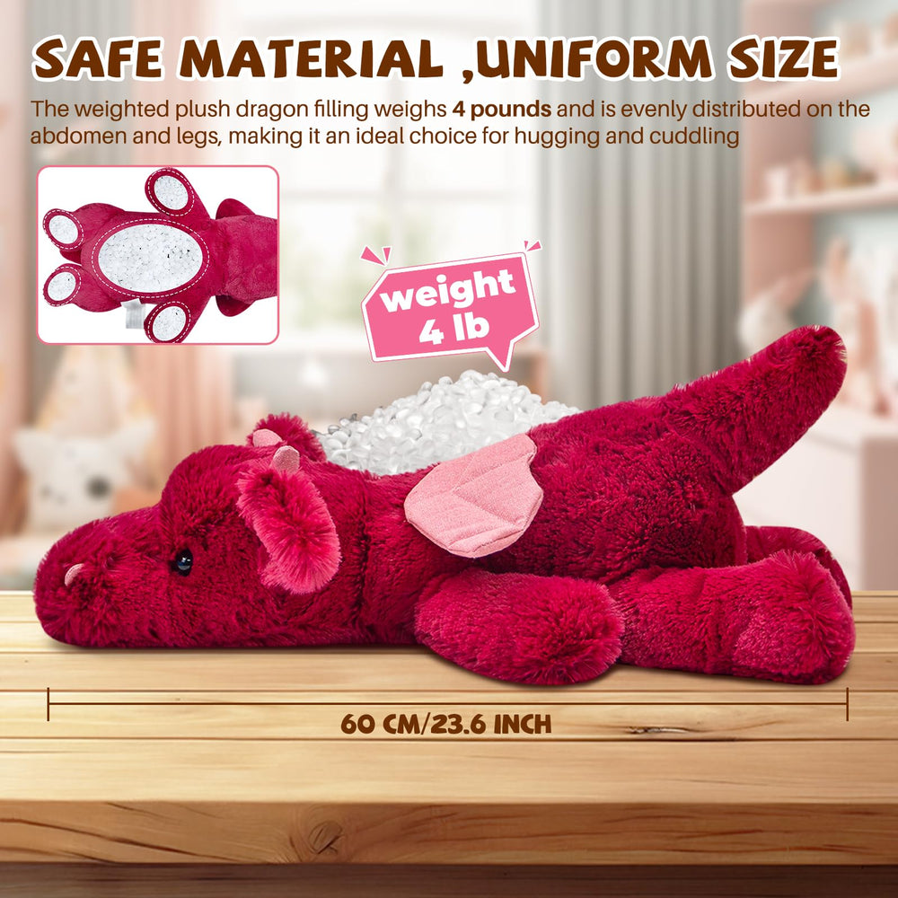 Gisqis dragon stuffed animal body pillow supports restful naps with comforting weight.