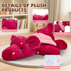 Gisqis soft giant dragon plush toy ideal for bedtime snuggles.