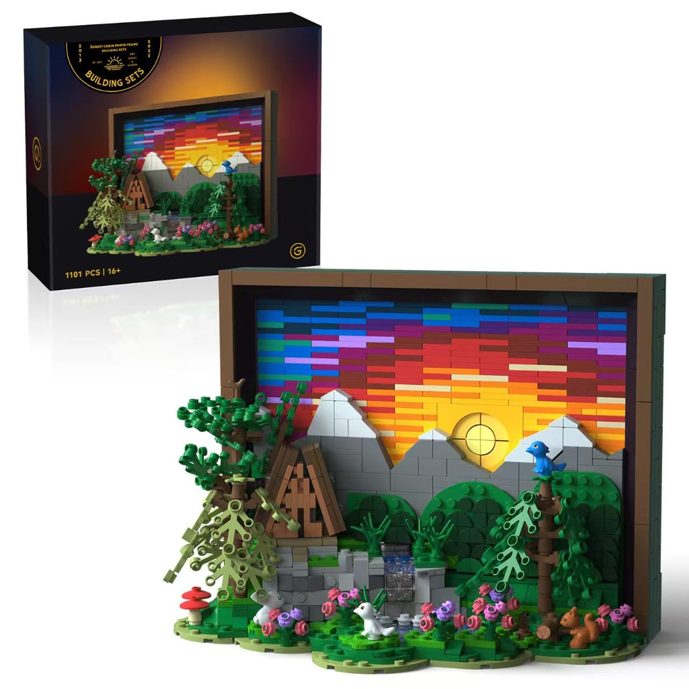 Givenni Ideas Sunset House display with layered 3D detail for stylish wall decor.