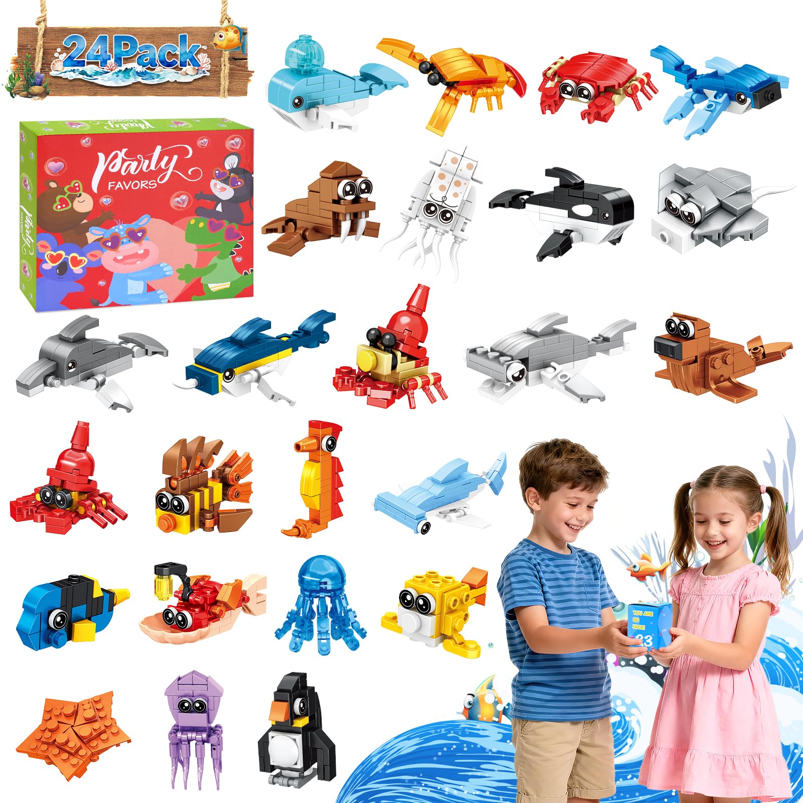 Giveuplay mini ocean building blocks with bright colors for hands-on play