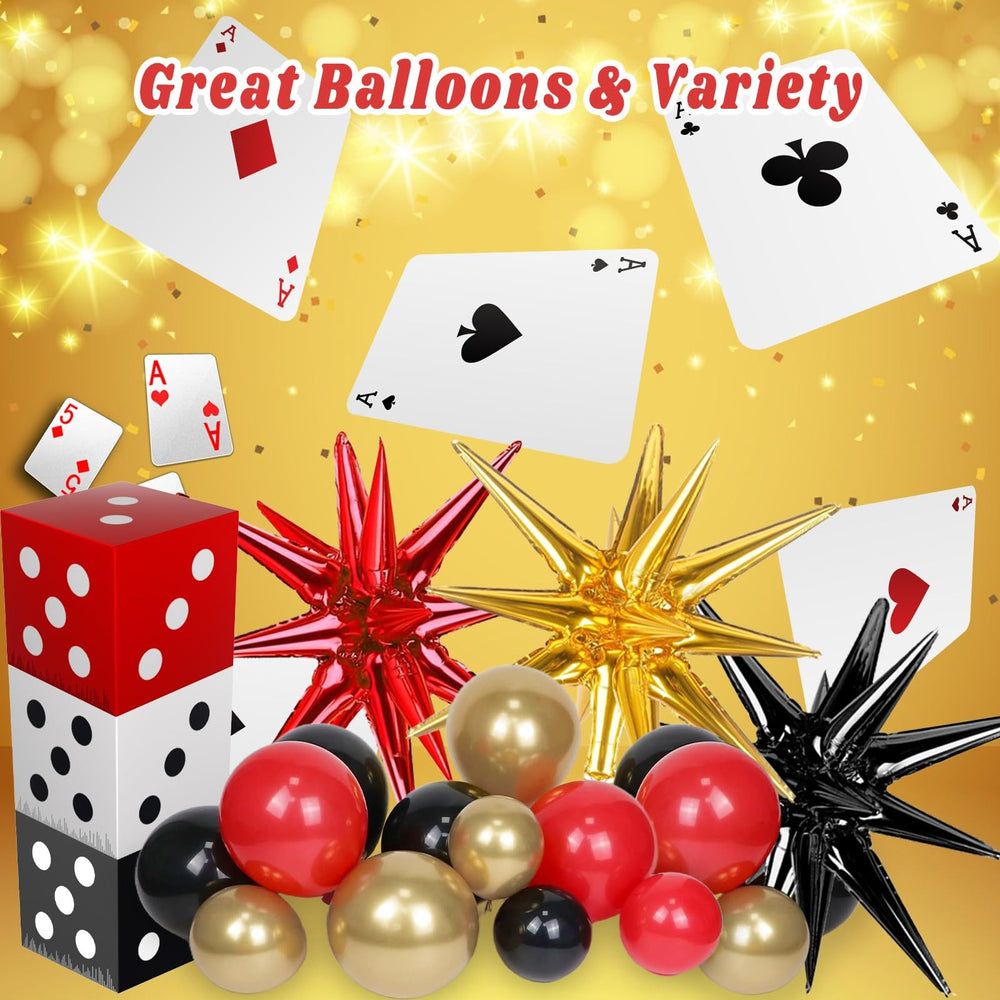 GIZIUXNE 18-inch black balloons enhance dramatic color blocks
