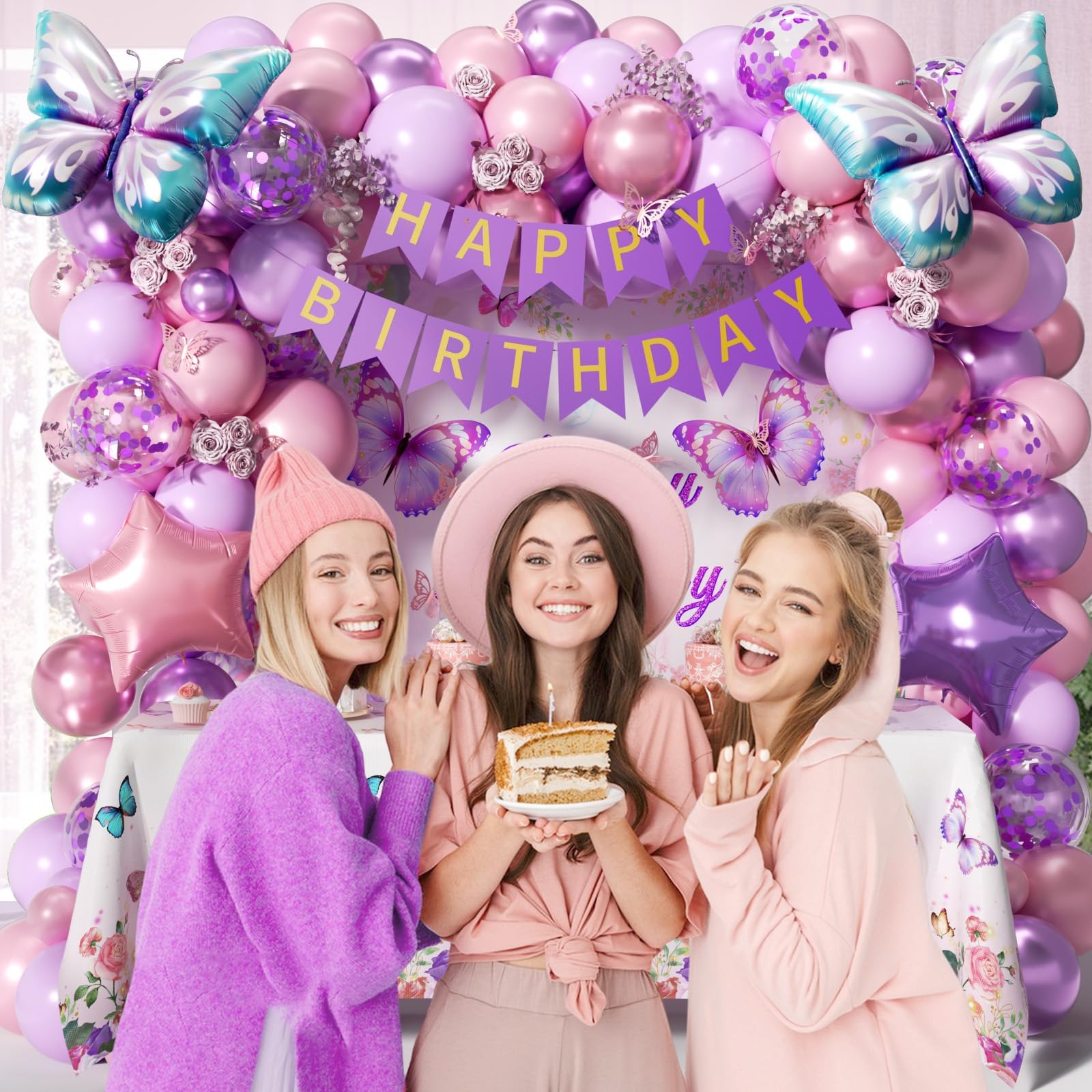 GIZIUXNE purple confetti balloons 12inch bring festive sparkle.