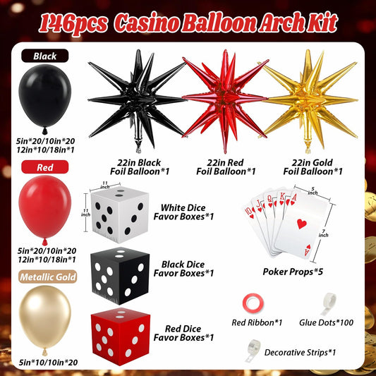 GIZIUXNE random pokers decor adds playful casino vibes to celebrations