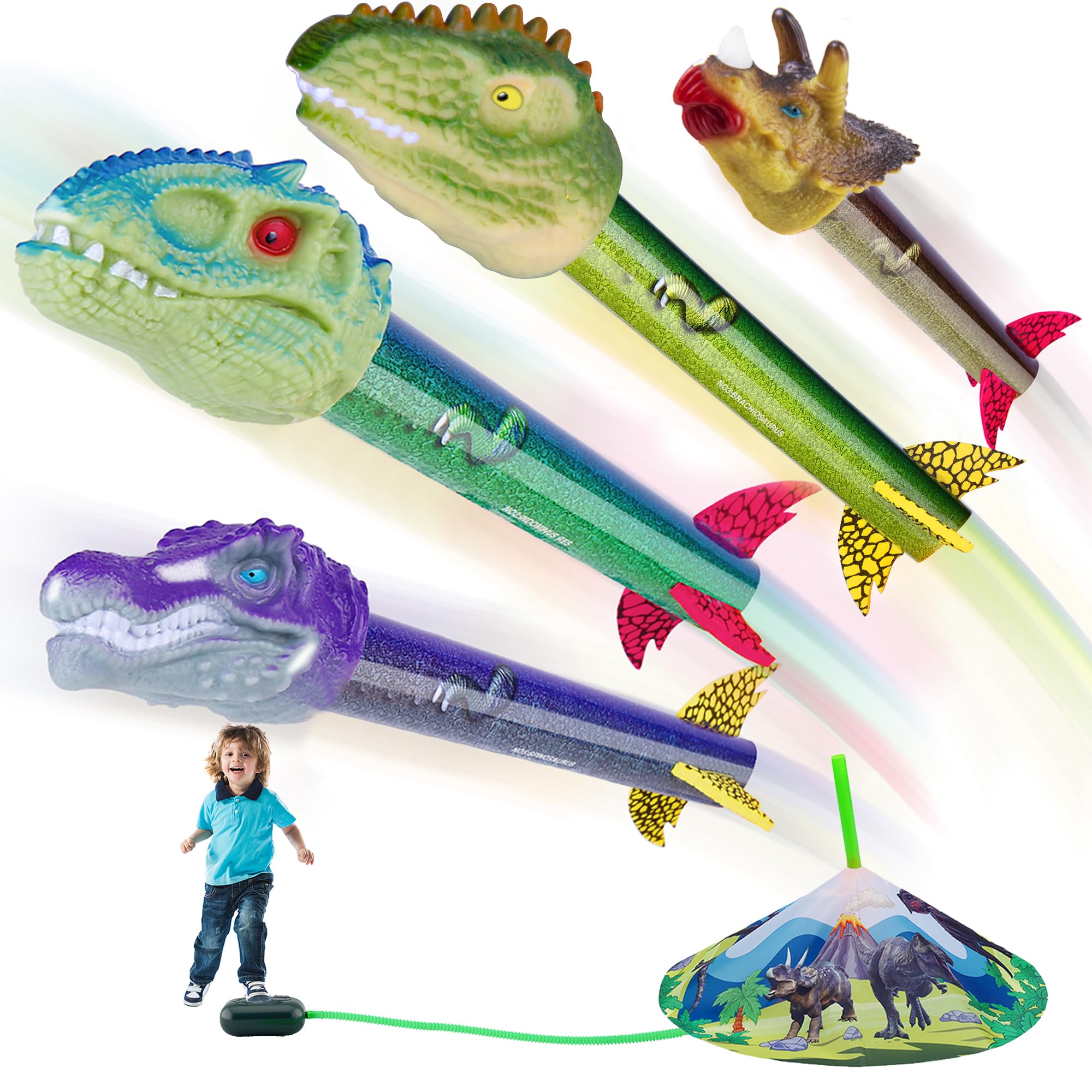 Gizzjoy Dinosaur Rocket Launcher ready for outdoor play and high-energy fun.