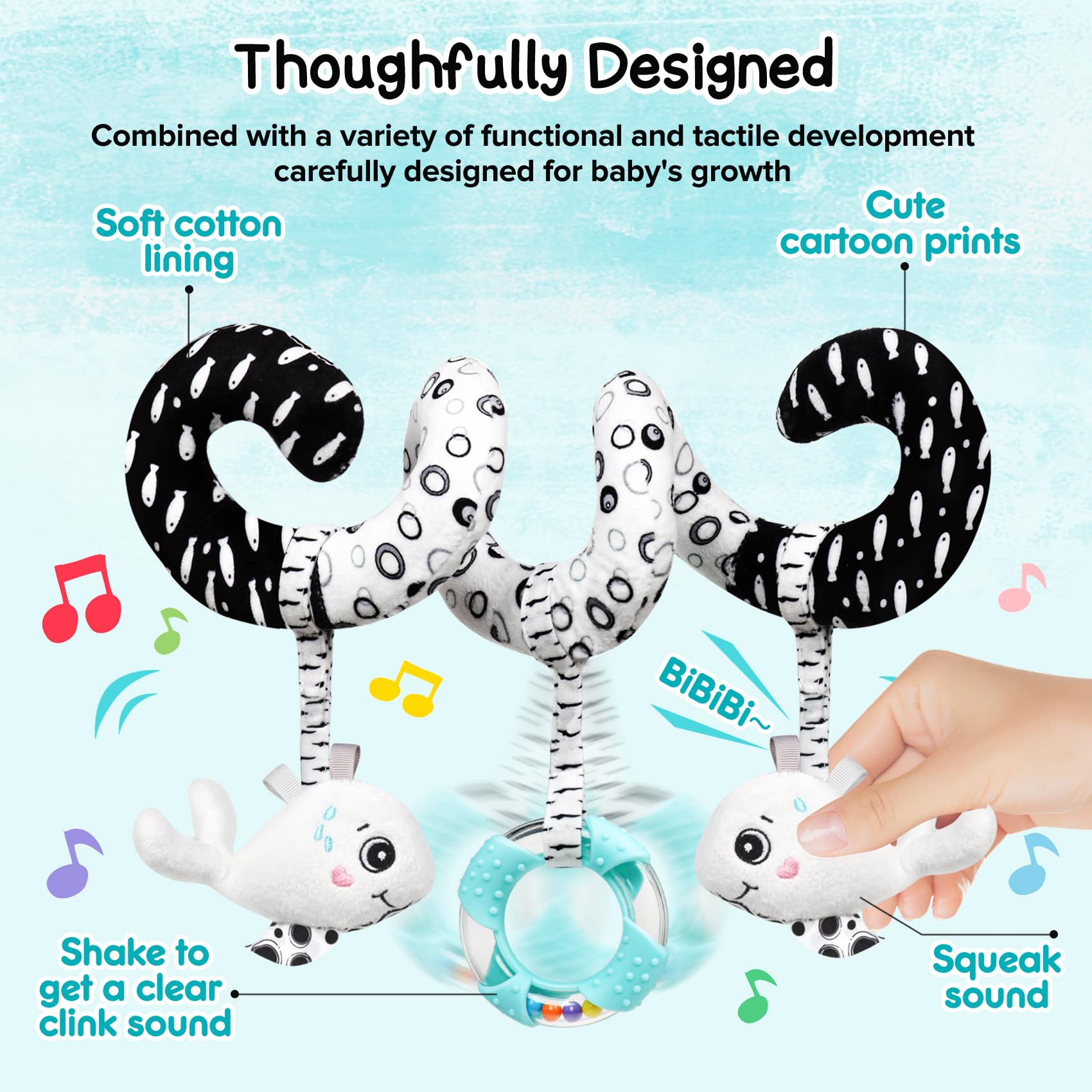 GKDOMS car seat attachment toy keeps baby engaged on the go