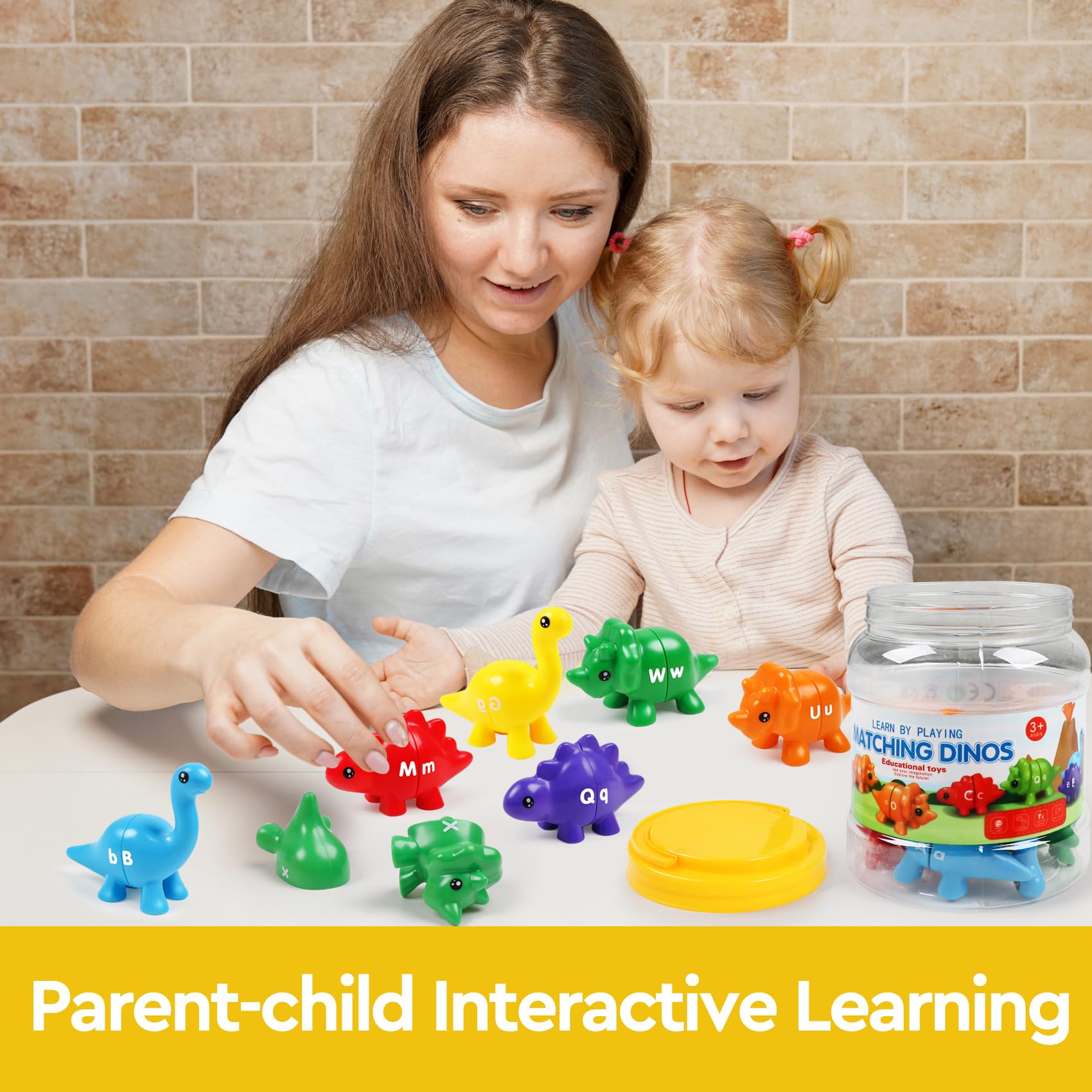 GKDOMS dinosaur letters set teaches uppercase and lowercase recognition for preschool learners