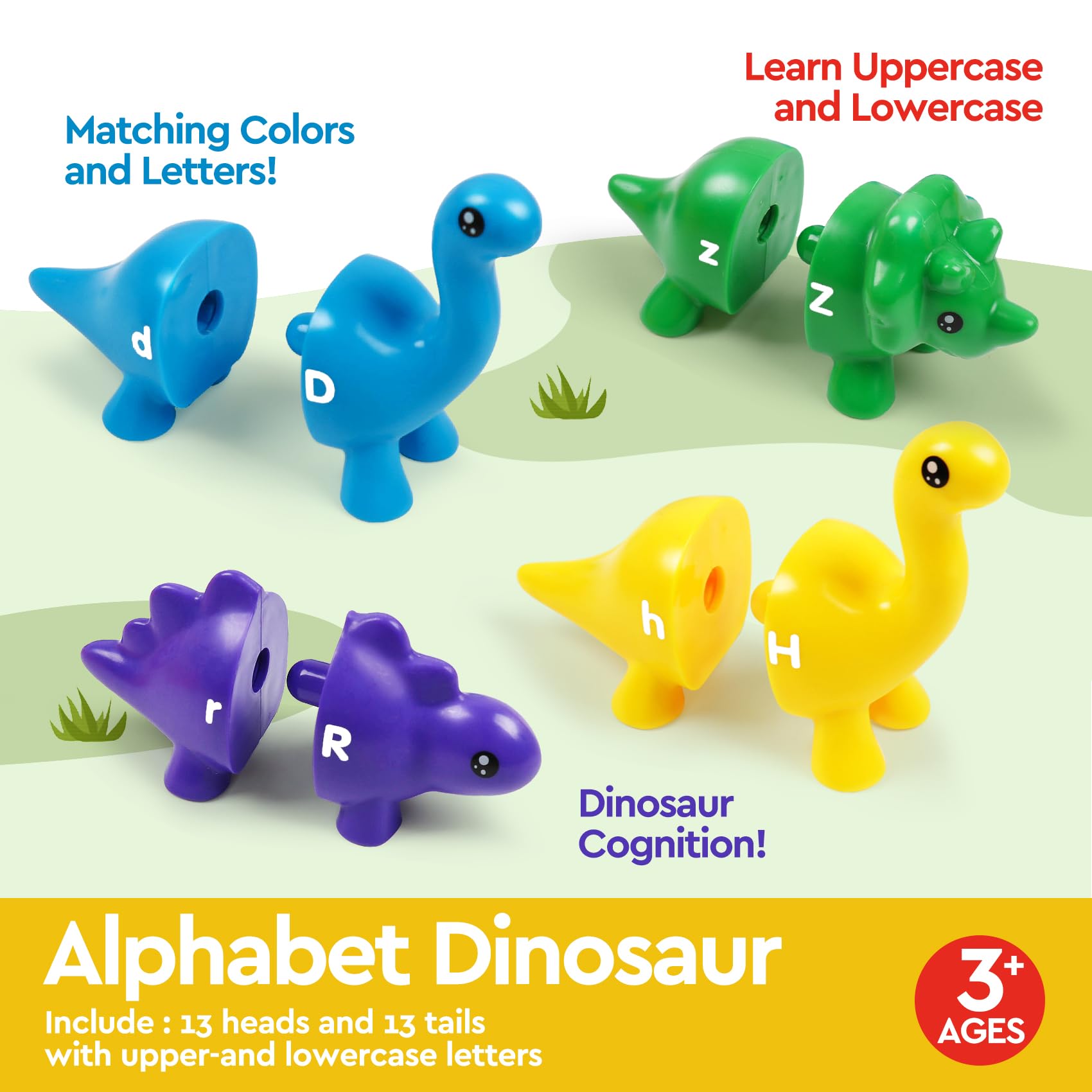 GKDOMS dinosaurs colorful pieces boost fine motor skills through snapping