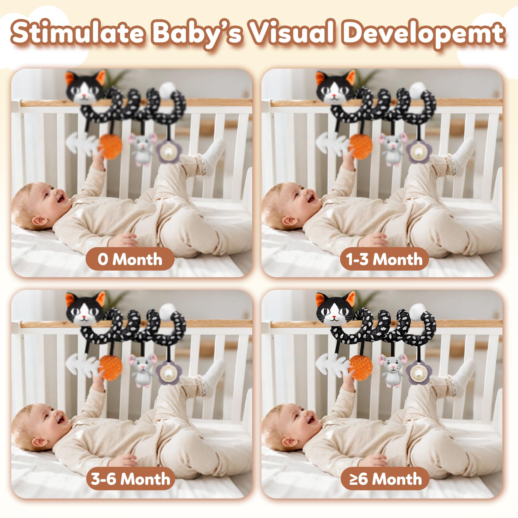 GKDOMS high contrast toy aids early visual development for newborns