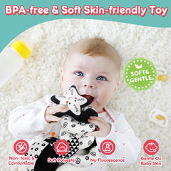 GKDOMS jingle ladybug crib toy provides gentle sounds to capture attention.