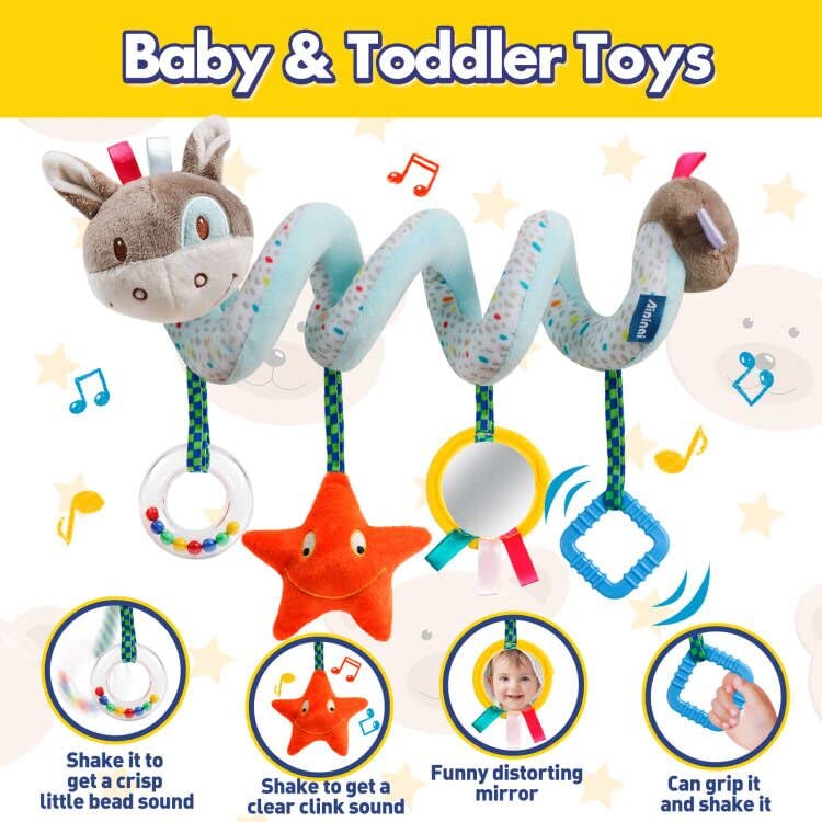 GKDOMS plush rattle hanging toy adds sound and movement for playful exploration