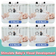 GKDOMS black-and-white high-contrast sensory toy supports early focus and coordination.