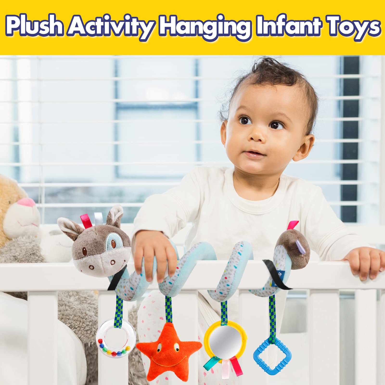 GKDOMS soft plush star provides safe sensory play in car seats