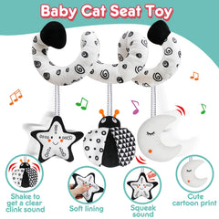 GKDOMS soft plush star squeaker fosters grasping and fine motor play.
