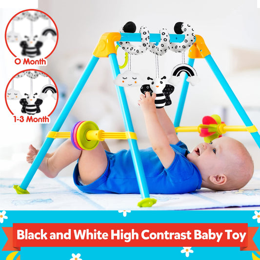 GKDOMS car seat attachment toy keeps newborn engaged on the go.