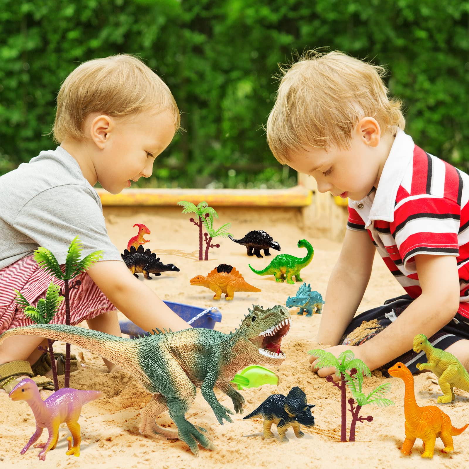 Glahorse dinosaur decor closeup shows durable, reusable models for frequent use.