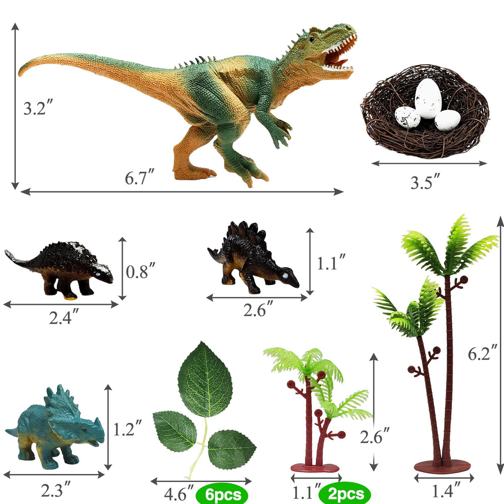 Glahorse dinosaur nest decor creates a natural centerpiece for jungle party cakes.
