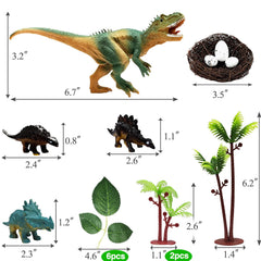 Glahorse dinosaur nest decor creates a natural centerpiece for jungle party cakes.