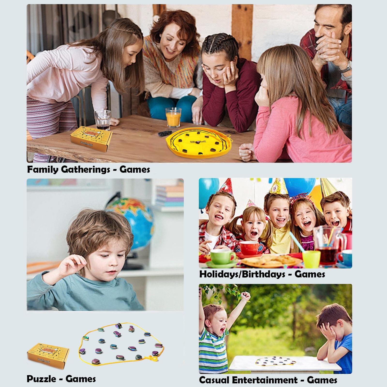 GlamTack premium magnet game set including stones, mat, and bag.
