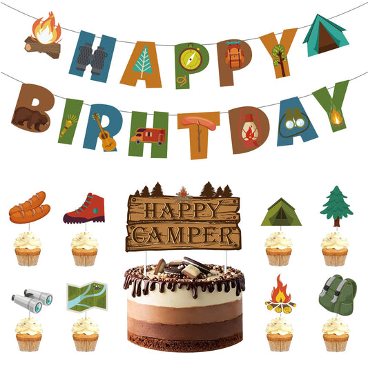 GLASNES camping banner for wall decoration and festive party mood.