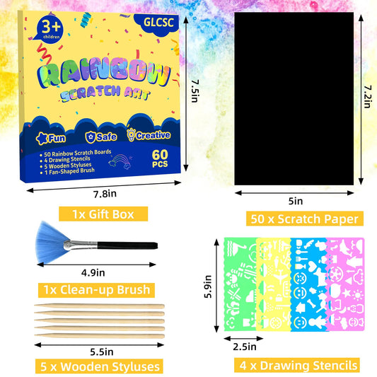GLCSC dual-ended wooden styluses enable precise scratch-off and coloring