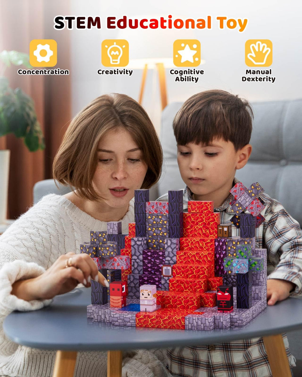 Gleamkid magnets create stable builds with eight internal magnets for durability.