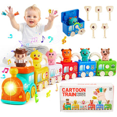Gleamkid train-set-lights-music boosts sensory exploration during play