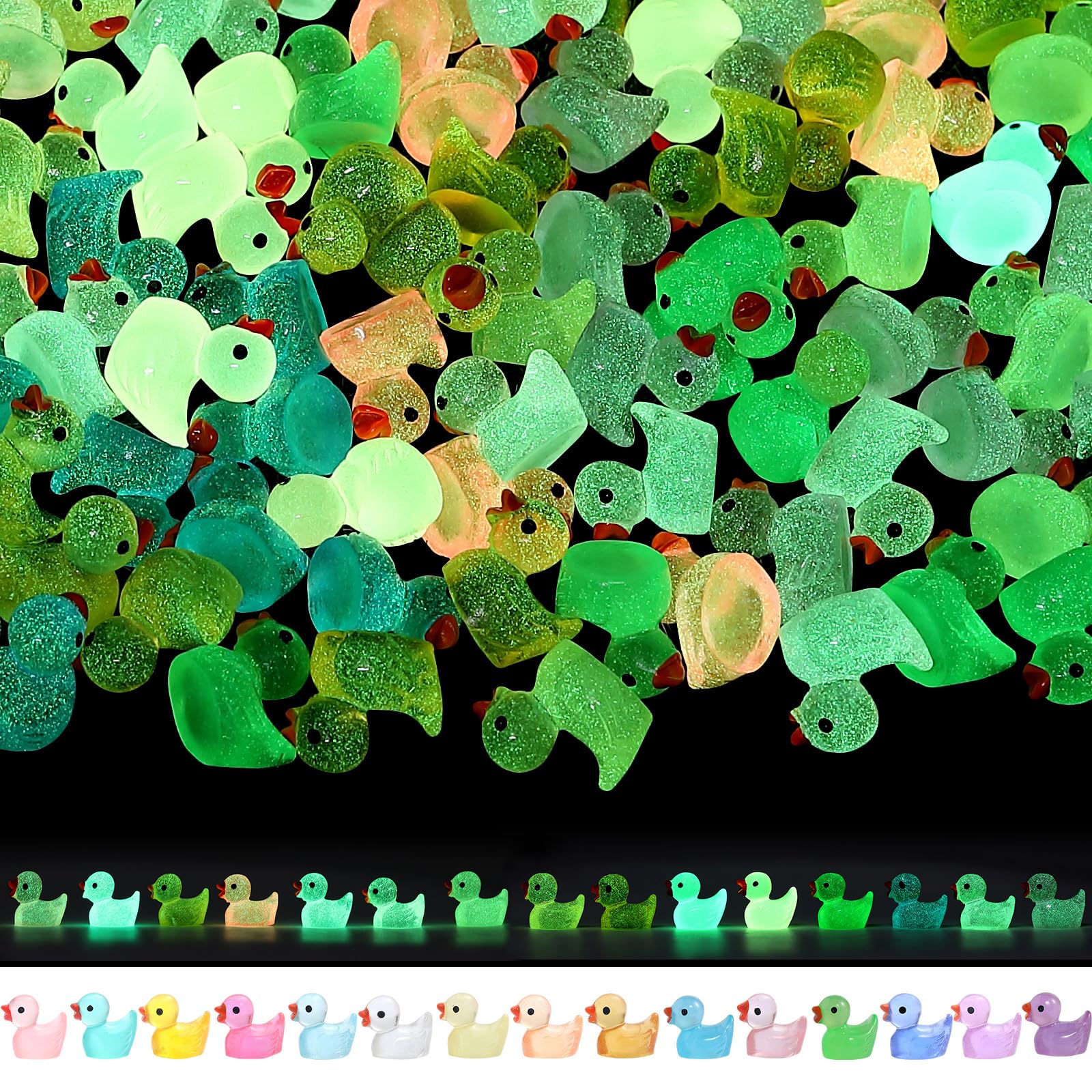 GliSun ducks in a fairy garden scene with glow accents