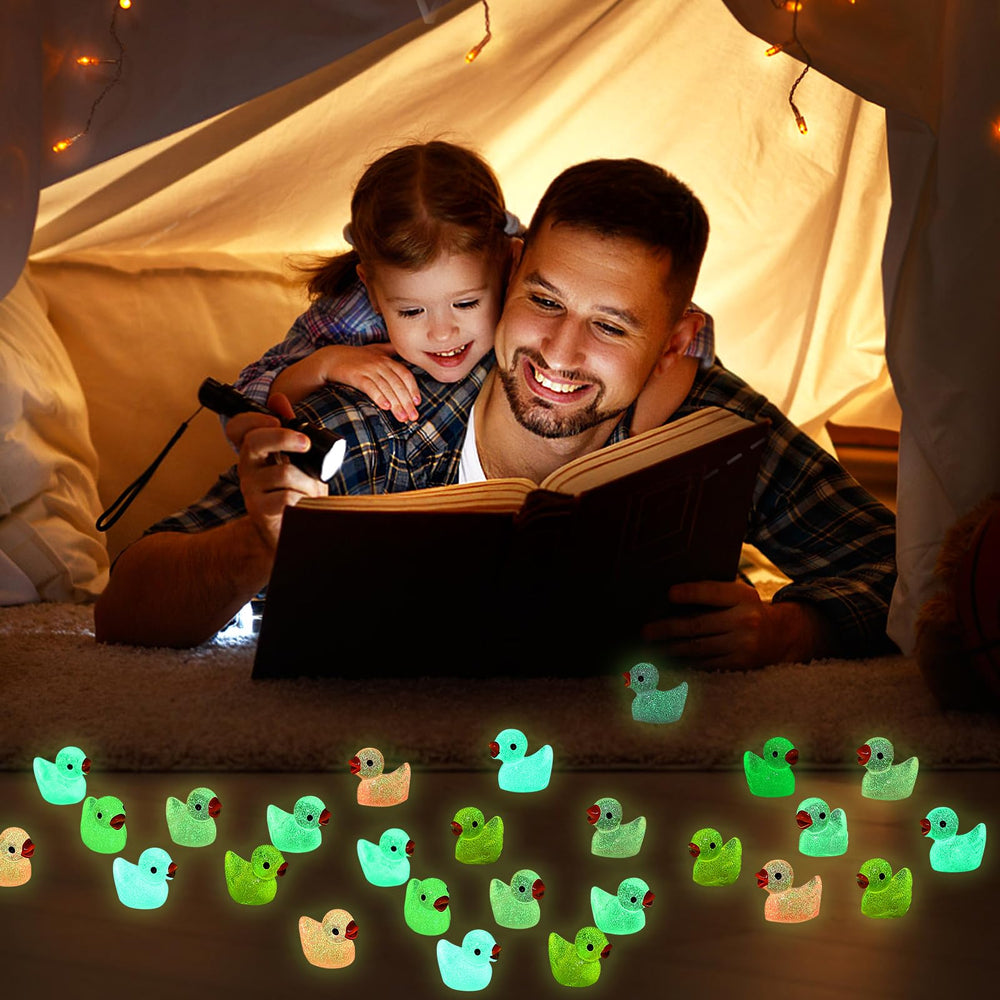 GliSun ducks glowing at night for ambiance and decor
