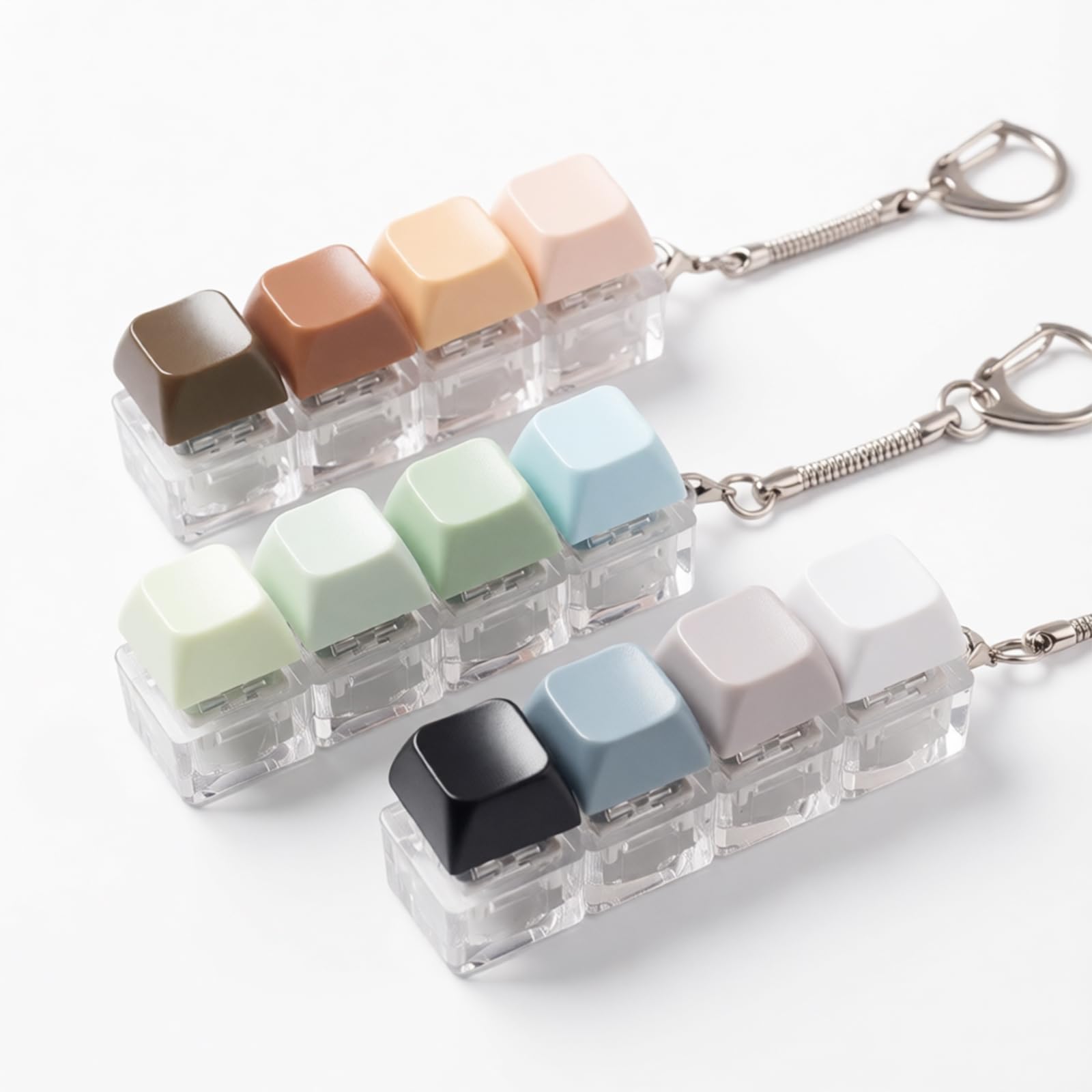 Gliging gradient keyboard fidget set in black gradient for focus and stress relief on the go