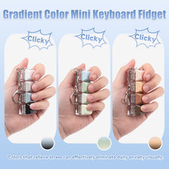 Gliging black gradient keychain close-up front shows sturdy metal attachment for on-the-go use