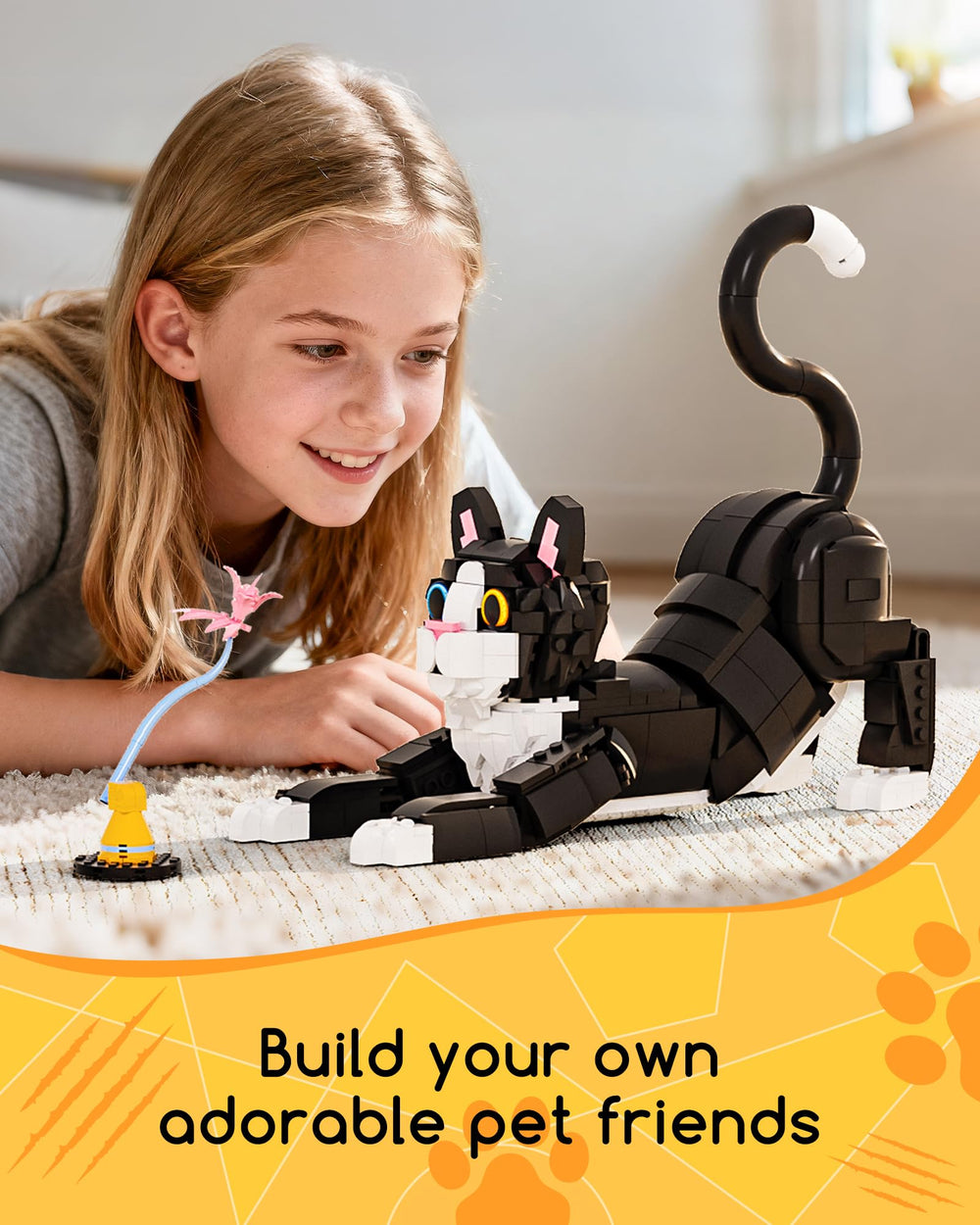 Glikid 3-in-1 rabbit figure with swiveling ears for dynamic posing.
